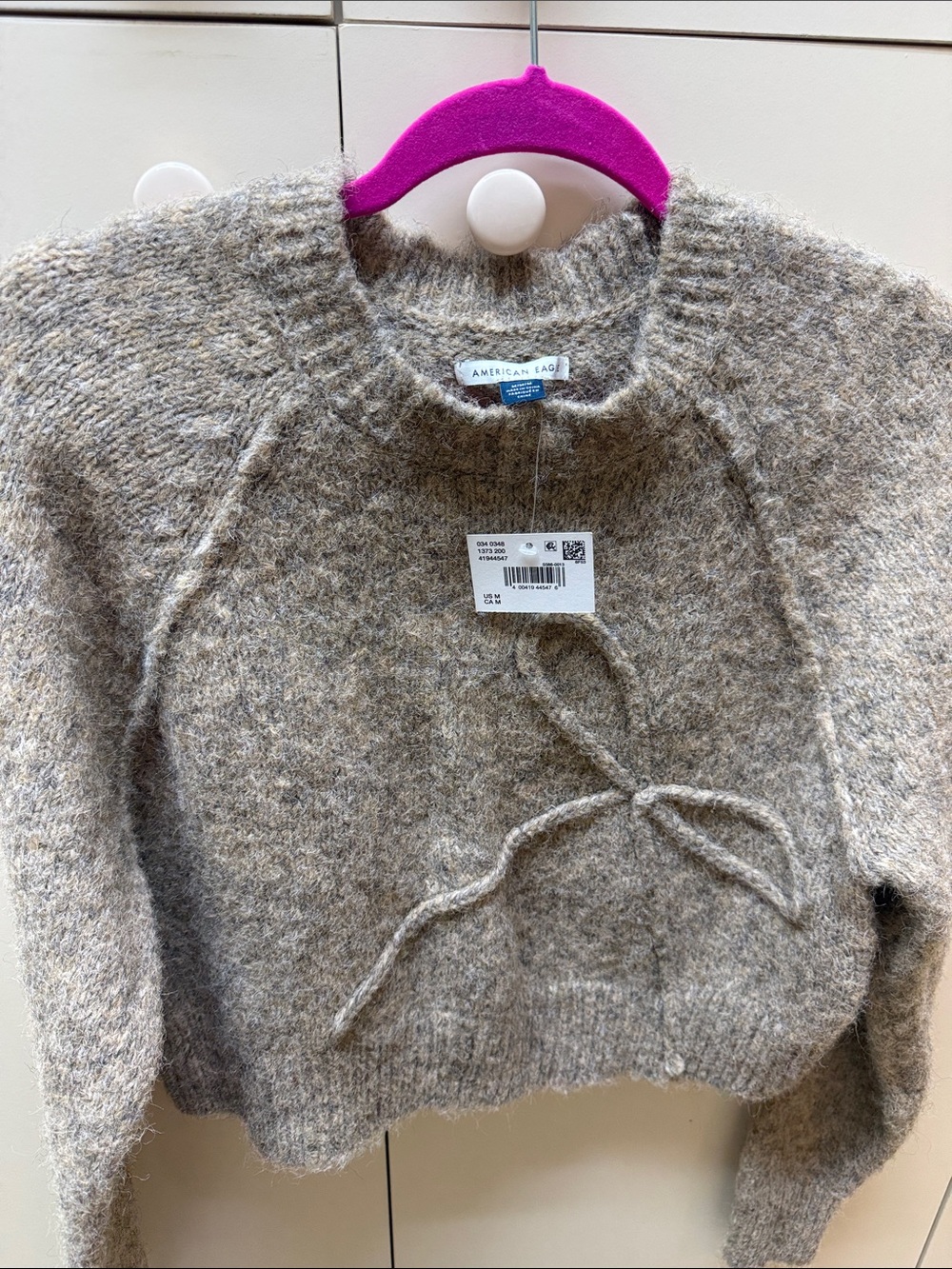 NWT American Eagle Cropped Bow Sweater - Medium